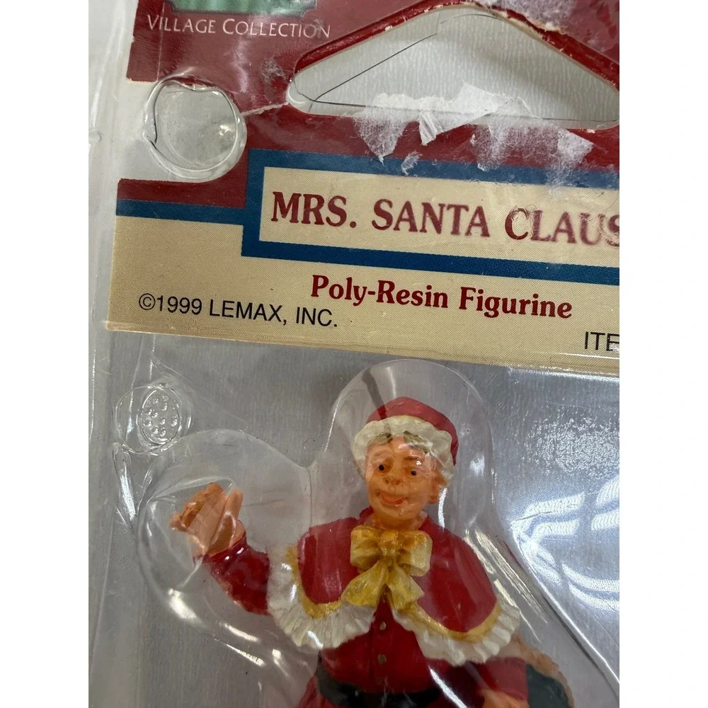 Lemax Village Collection Mrs Santa Claus Figurine 1999 Vintage 92335 Red Dress